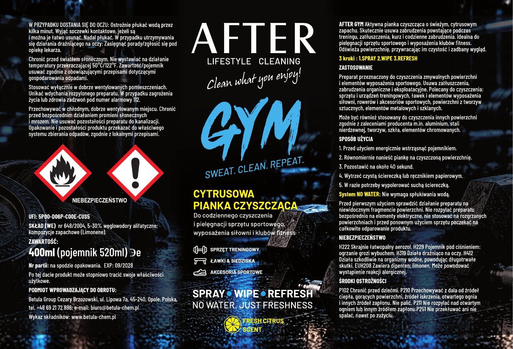 Etykieta AFTER GYM