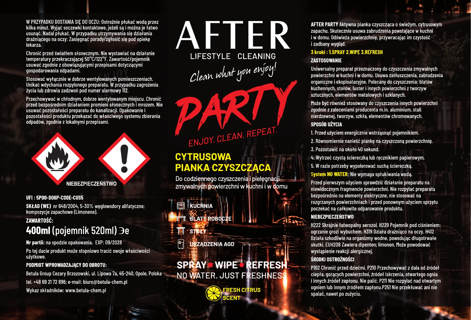 Etykieta AFTER PARTY